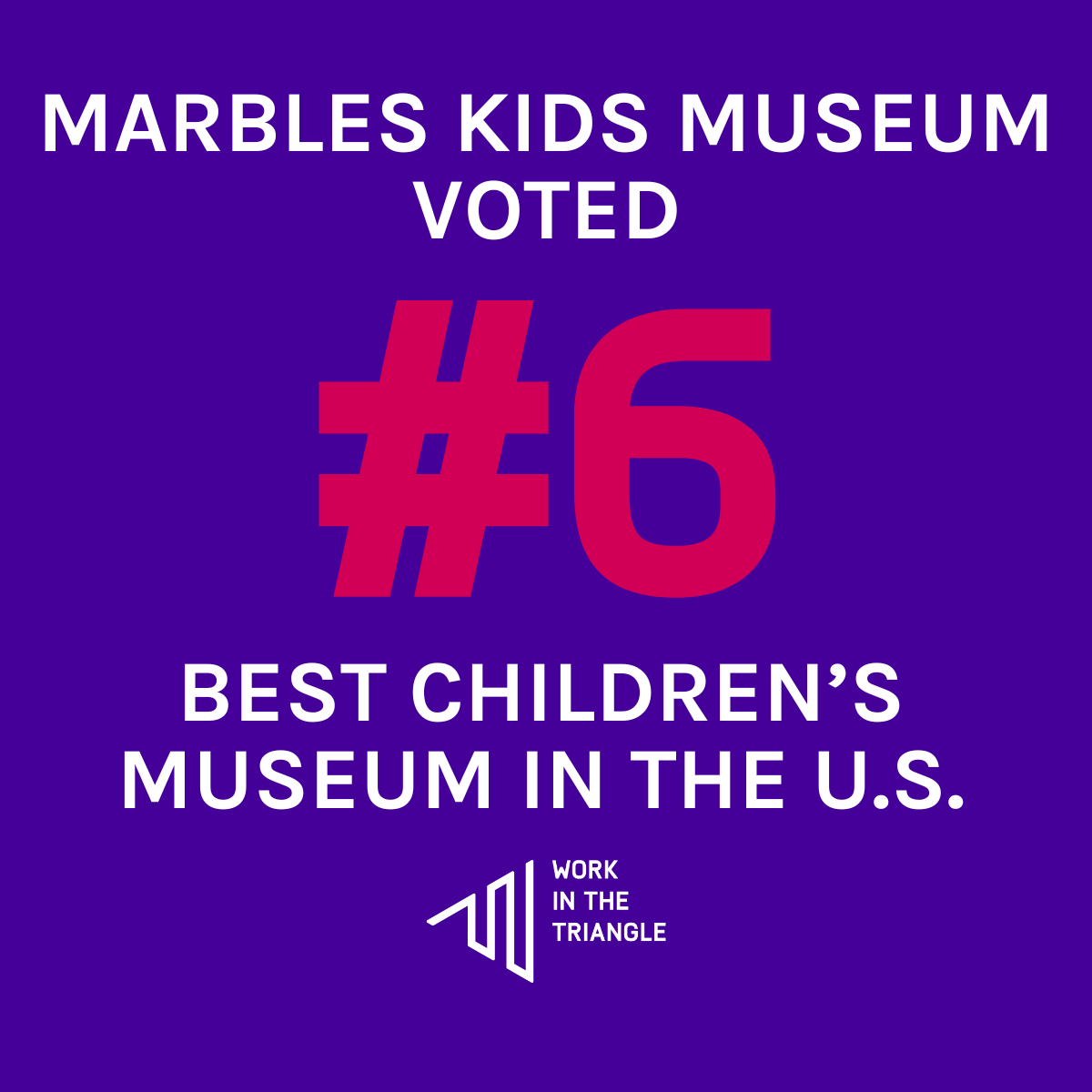 Marbles Kids Museum Voted 6th Best Children’s Museum in U.S.